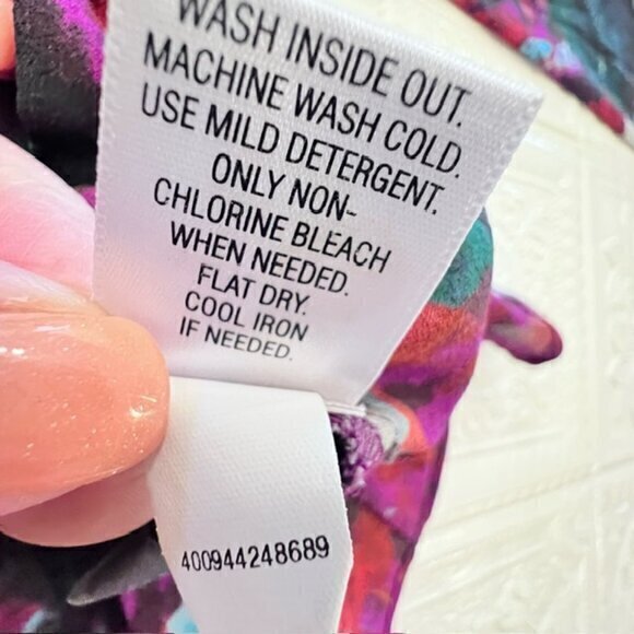 Simply Vera Vera Wang Blouse Womens PL Long Sleeve V Neck Tunic Sheer Chiffon - Picture 12 of 12